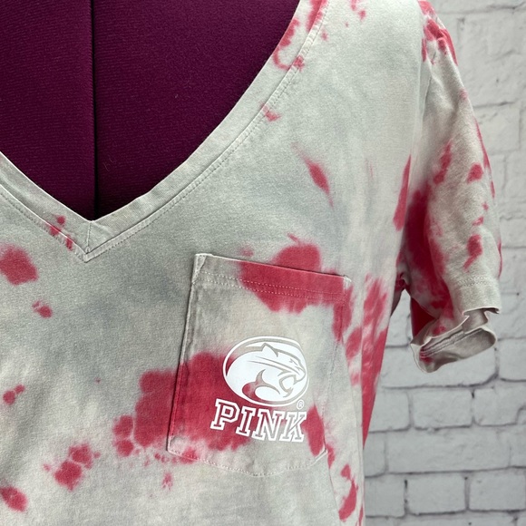 Pink by Victoria’s Secret with 5th & ocean houston cougars tie dyed tee size m - Picture 2 of 7